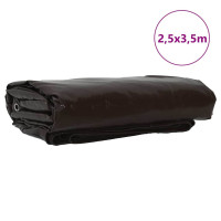 Produktbild för Presenning 650g / m² Brun 2,5 x 3,5 m Canvas med PVC-beläggning
