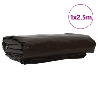 Produktbild för Presenning 650g / m² Brun 1 x 2,5 m Canvas med PVC-beläggning