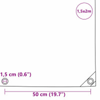 Produktbild för Presenning 650g / m² Brun 1,5 x 2 m Canvas med PVC-beläggning