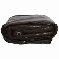 Produktbild för Presenning 650g / m² Brun 5 x 5 m Canvas med PVC-beläggning