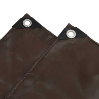 Produktbild för Presenning 650g / m² Brun 5 x 5 m Canvas med PVC-beläggning
