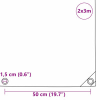 Produktbild för Presenning 650g / m² Beige 2 x 3 m Canvas med PVC-beläggning