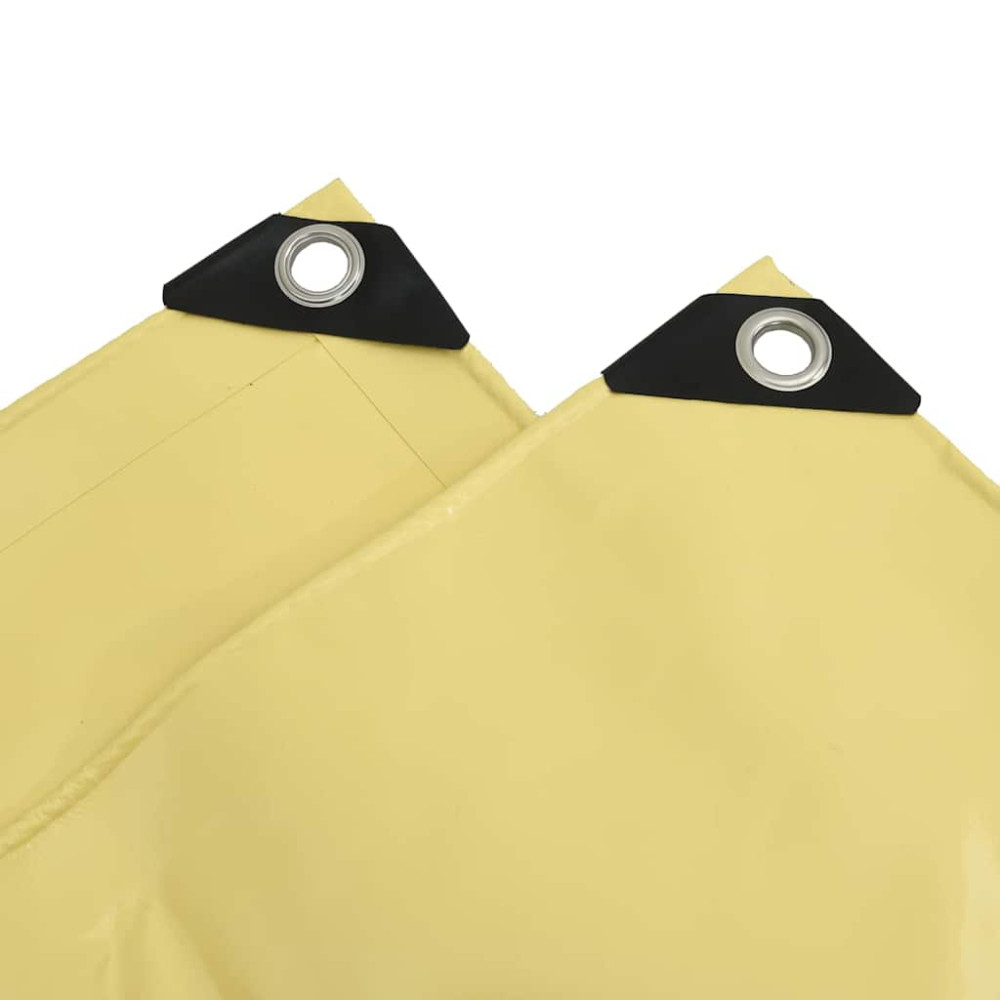 Produktbild för Presenning 650g / m² Beige 3 x 5 m Canvas med PVC-beläggning