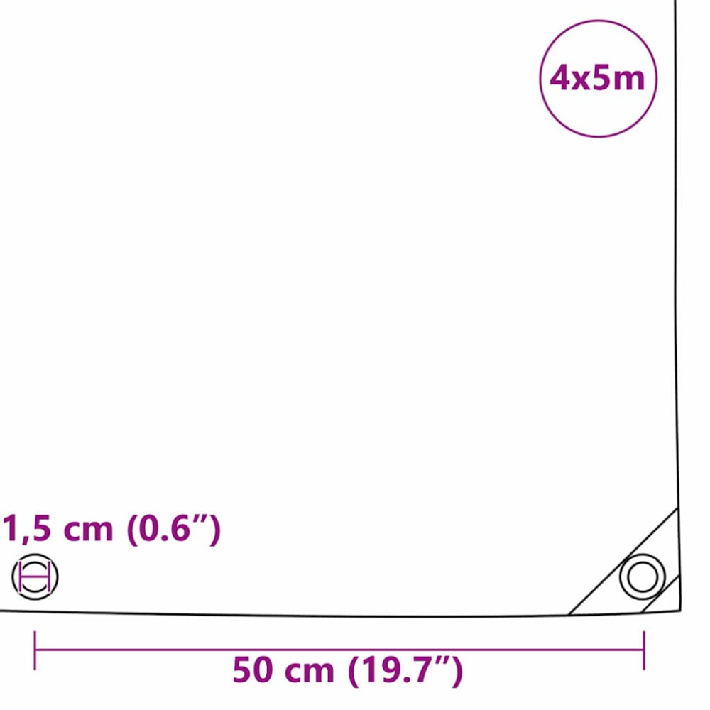 Produktbild för Presenning 650g / m² Beige 4 x 5 m Canvas med PVC-beläggning
