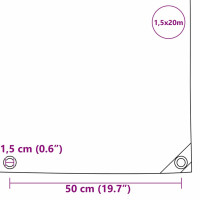 Produktbild för Presenning 650g / m² Beige 1,5 x 20 m Canvas med PVC-beläggning