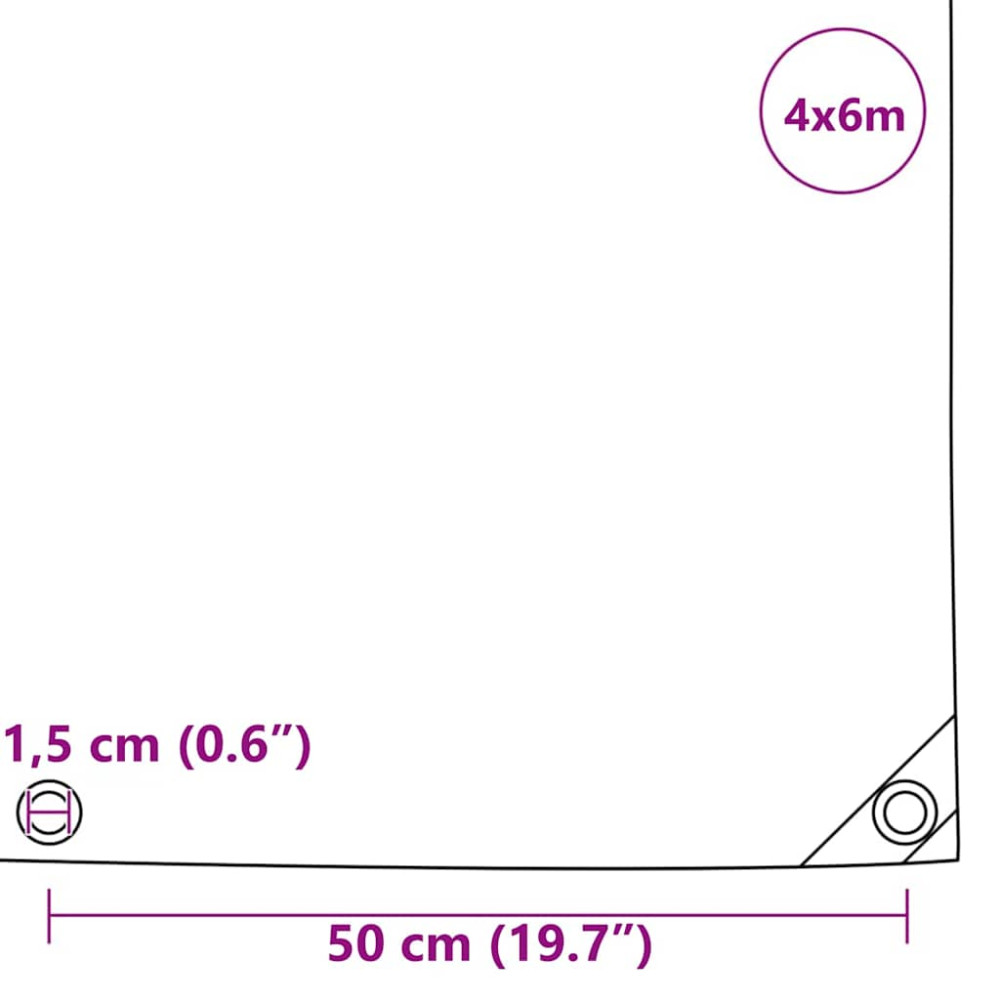 Produktbild för Presenning 650g / m² Olivgrön 4 x 6 m Canvas med PVC-beläggning