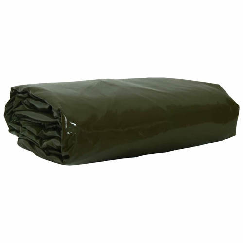 vidaXL Presenning 650g / m² Olivgrön 4 x 8 m Canvas med PVC-beläggning