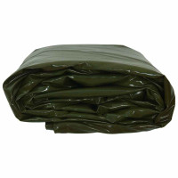 Produktbild för Presenning 650g / m² Olivgrön 4 x 8 m Canvas med PVC-beläggning