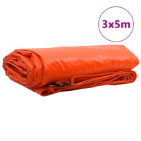 Produktbild för Presenning 650g / m² Orange 3 x 5 m Canvas med PVC-beläggning