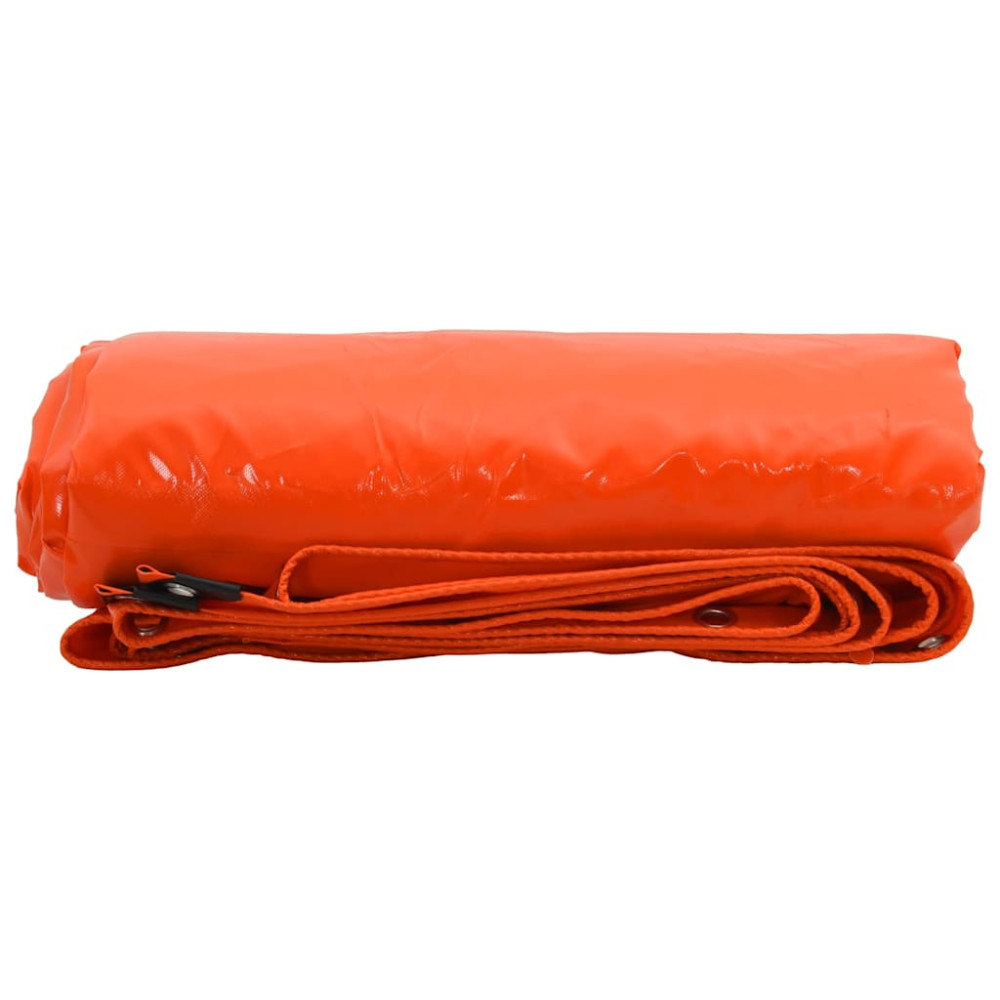 Produktbild för Presenning 650g / m² Orange 4 x 7 m Canvas med PVC-beläggning