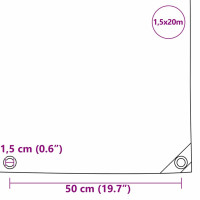 Produktbild för Presenning 650g / m² Orange 1,5 x 20 m Canvas med PVC-beläggning
