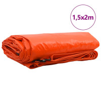 Produktbild för Presenning 650g / m² Orange 1,5 x 2 m Canvas med PVC-beläggning