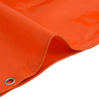 Produktbild för Presenning 650g / m² Orange 5 x 5 m Canvas med PVC-beläggning
