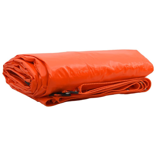 vidaXL Presenning 650g / m² Orange 5 x 7 m Canvas med PVC-beläggning