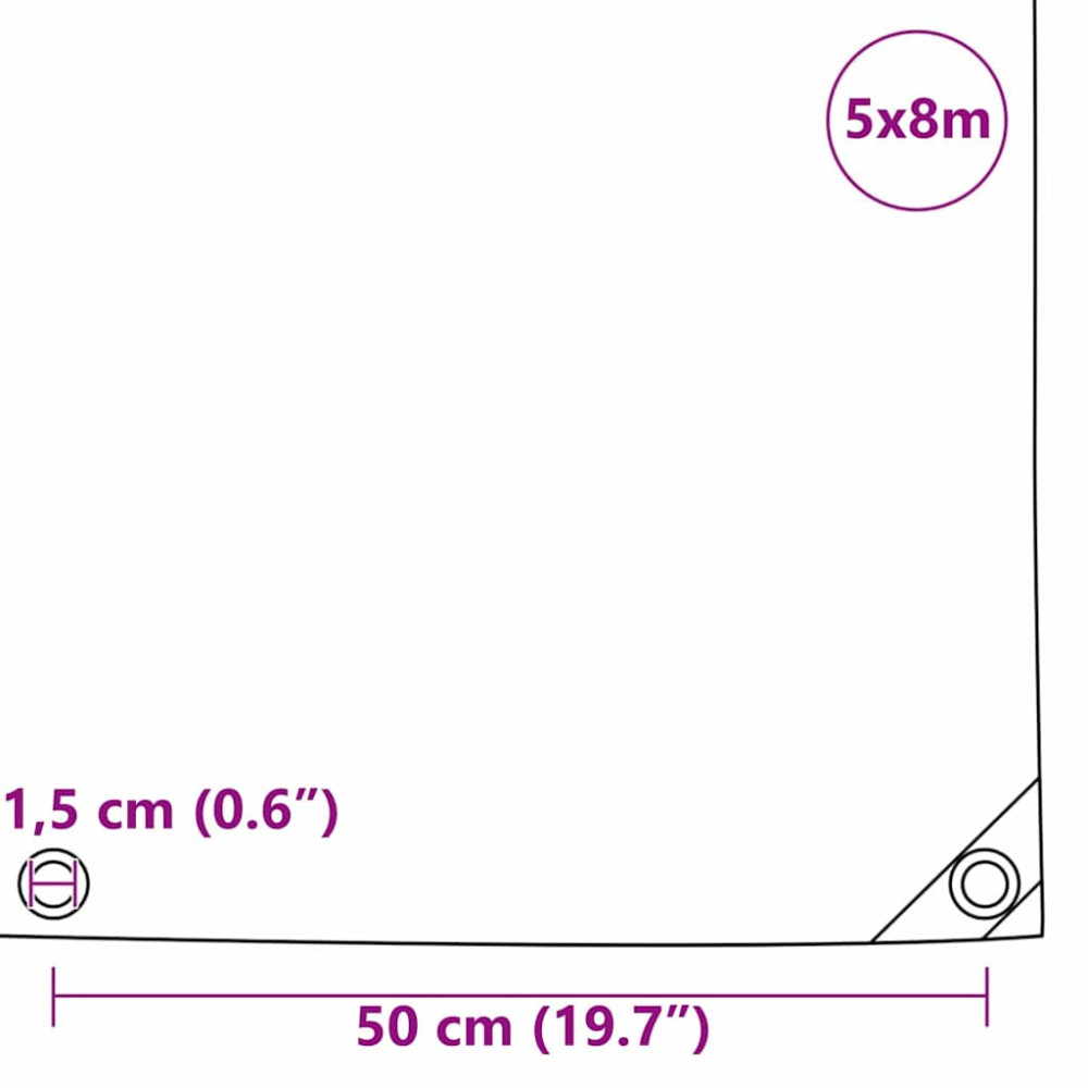Produktbild för Presenning 650g / m² Orange 5 x 8 m Canvas med PVC-beläggning