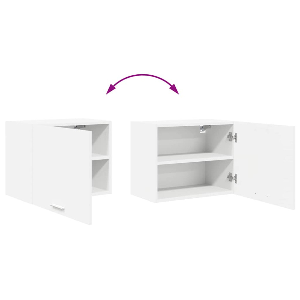 Produktbild för Hängande skåp 2 pcs Vit 50 x 31 x 40 cm Konstruerat trä