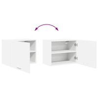 Produktbild för Hängande skåp 2 pcs Vit 50 x 31 x 40 cm Konstruerat trä
