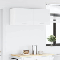 Produktbild för Hängande skåp 2 pcs Vit 50 x 31 x 40 cm Konstruerat trä