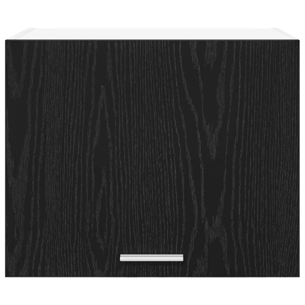 Produktbild för Hängande skåp med dörr 2 pcs Svart ek och vit 50 x 31 x 40 cm