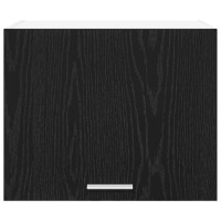 Produktbild för Hängande skåp med dörr 2 pcs Svart ek och vit 50 x 31 x 40 cm