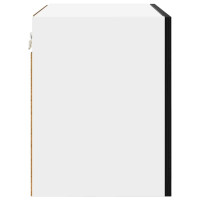 Produktbild för Hängande skåp med dörr 2 pcs Svart ek och vit 50 x 31 x 40 cm