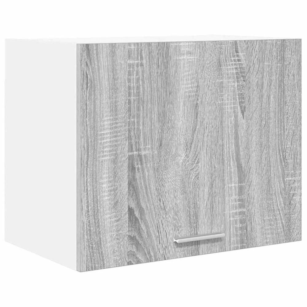 Produktbild för Hängande skåp med dörr 2 pcs Grå Sonoma och vit 50 x 31 x 40 cm