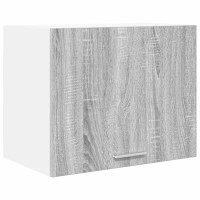 Produktbild för Hängande skåp med dörr 2 pcs Grå Sonoma och vit 50 x 31 x 40 cm