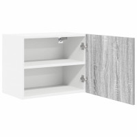 Produktbild för Hängande skåp med dörr 2 pcs Grå Sonoma och vit 50 x 31 x 40 cm