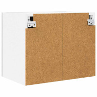 Produktbild för Hängande skåp med dörr 2 pcs Grå Sonoma och vit 50 x 31 x 40 cm