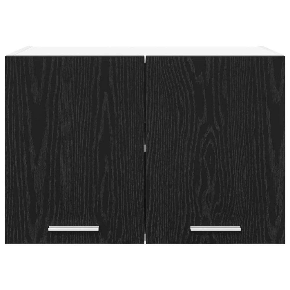Produktbild för Hängande skåp med dörr 2 pcs Svart ek och vit 60 x 31 x 40 cm