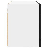 Produktbild för Hängande skåp med dörr 2 pcs Svart ek och vit 60 x 31 x 40 cm
