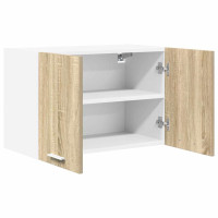 Produktbild för Hängande skåp med dörr 2 pcs Sonoma ek och vit 60 x 31 x 40 cm