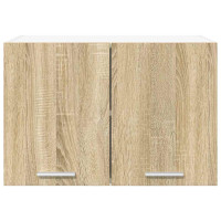 Produktbild för Hängande skåp med dörr 2 pcs Sonoma ek och vit 60 x 31 x 40 cm