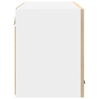Produktbild för Hängande skåp med dörr 2 pcs Sonoma ek och vit 60 x 31 x 40 cm