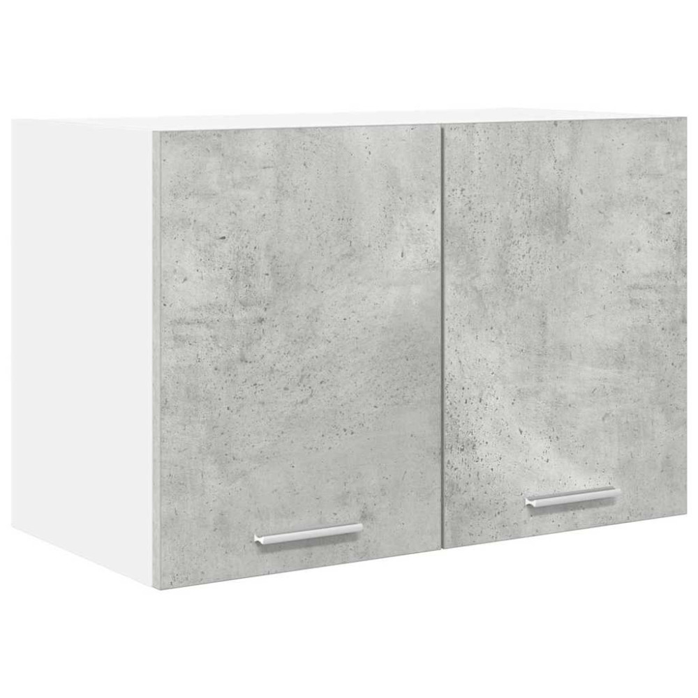 Produktbild för Hängande skåp med dörr 2 pcs Betonggrå och vit 60 x 31 x 40 cm