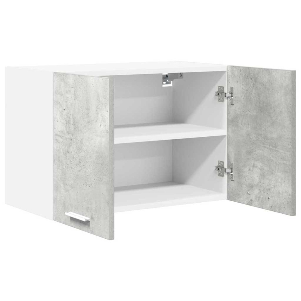 Produktbild för Hängande skåp med dörr 2 pcs Betonggrå och vit 60 x 31 x 40 cm