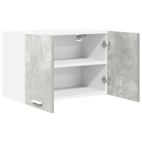 Produktbild för Hängande skåp med dörr 2 pcs Betonggrå och vit 60 x 31 x 40 cm