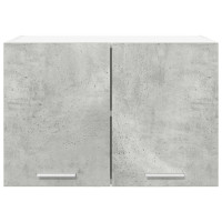 Produktbild för Hängande skåp med dörr 2 pcs Betonggrå och vit 60 x 31 x 40 cm