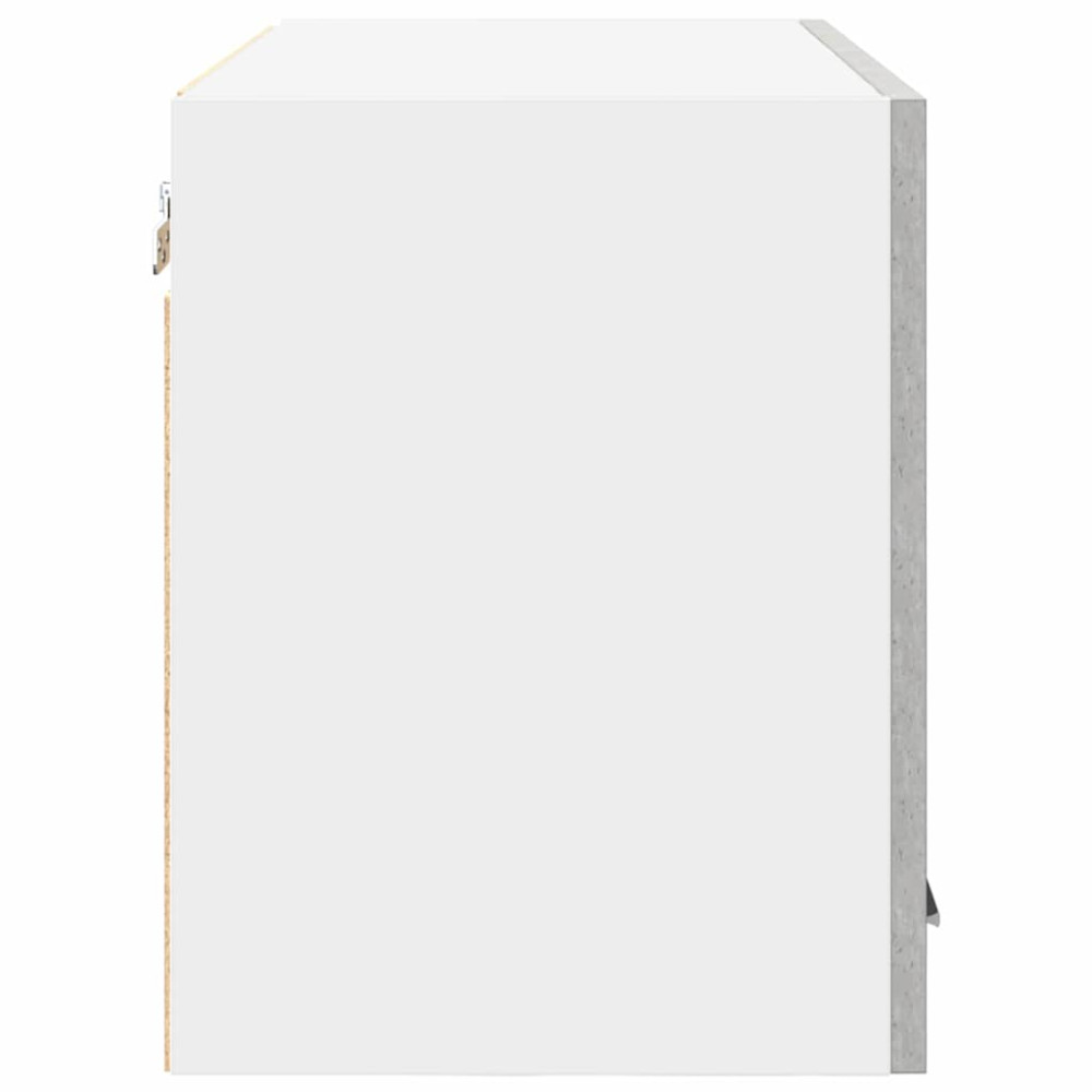 Produktbild för Hängande skåp med dörr 2 pcs Betonggrå och vit 60 x 31 x 40 cm