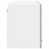 Produktbild för Hängande skåp med dörr 2 pcs Betonggrå och vit 60 x 31 x 40 cm