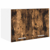 Produktbild för Hängande skåp med lagring 2 pcs Rökt ek och vit 60 x 31 x 40 cm