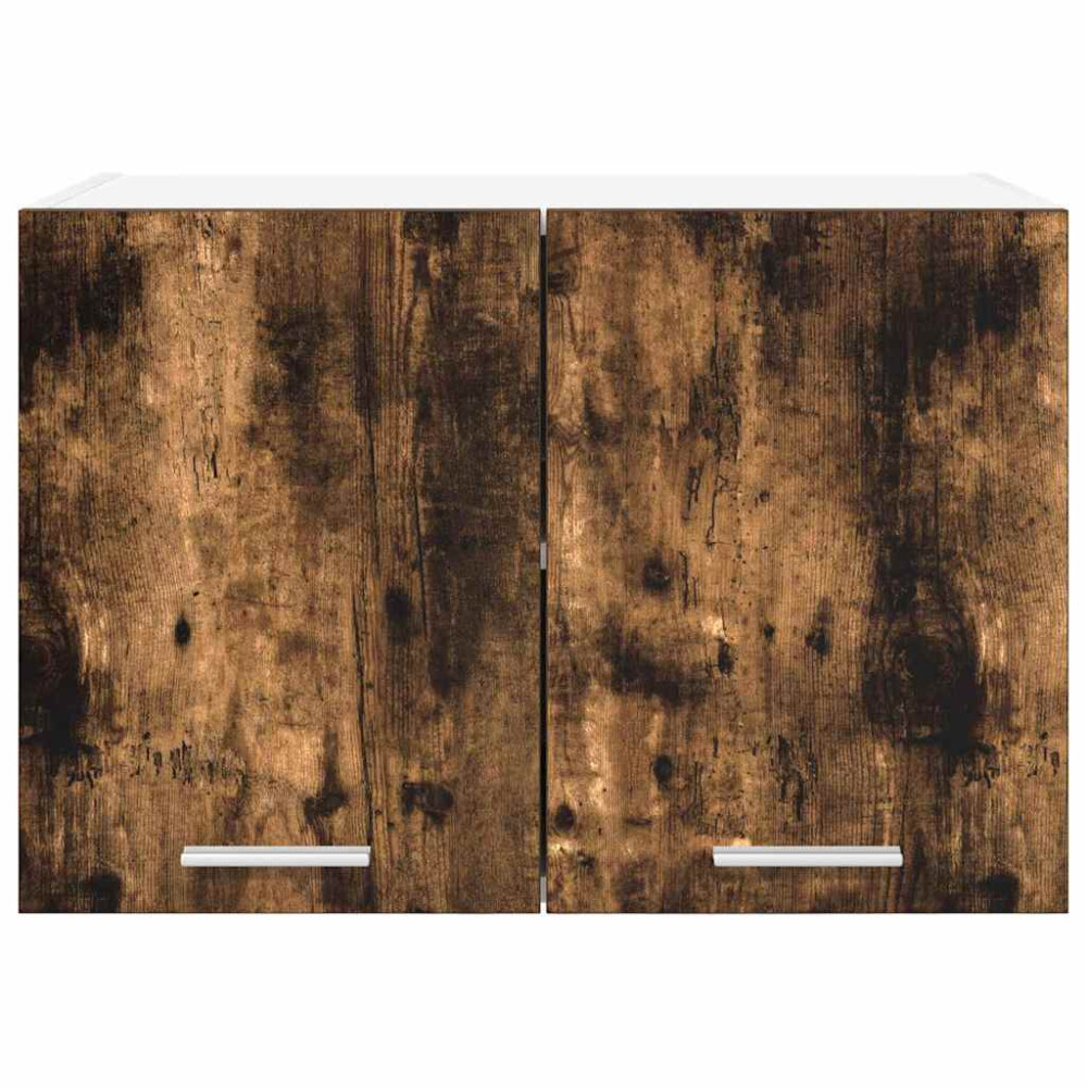 Produktbild för Hängande skåp med lagring 2 pcs Rökt ek och vit 60 x 31 x 40 cm