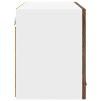 Produktbild för Hängande skåp med lagring 2 pcs Rökt ek och vit 60 x 31 x 40 cm