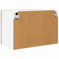 Produktbild för Hängande skåp med lagring 2 pcs Rökt ek och vit 60 x 31 x 40 cm