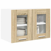 Produktbild för Hängande skåp 2 pcs Sonoma-ek 60 x 31 x 40 cm Konstruerat trä