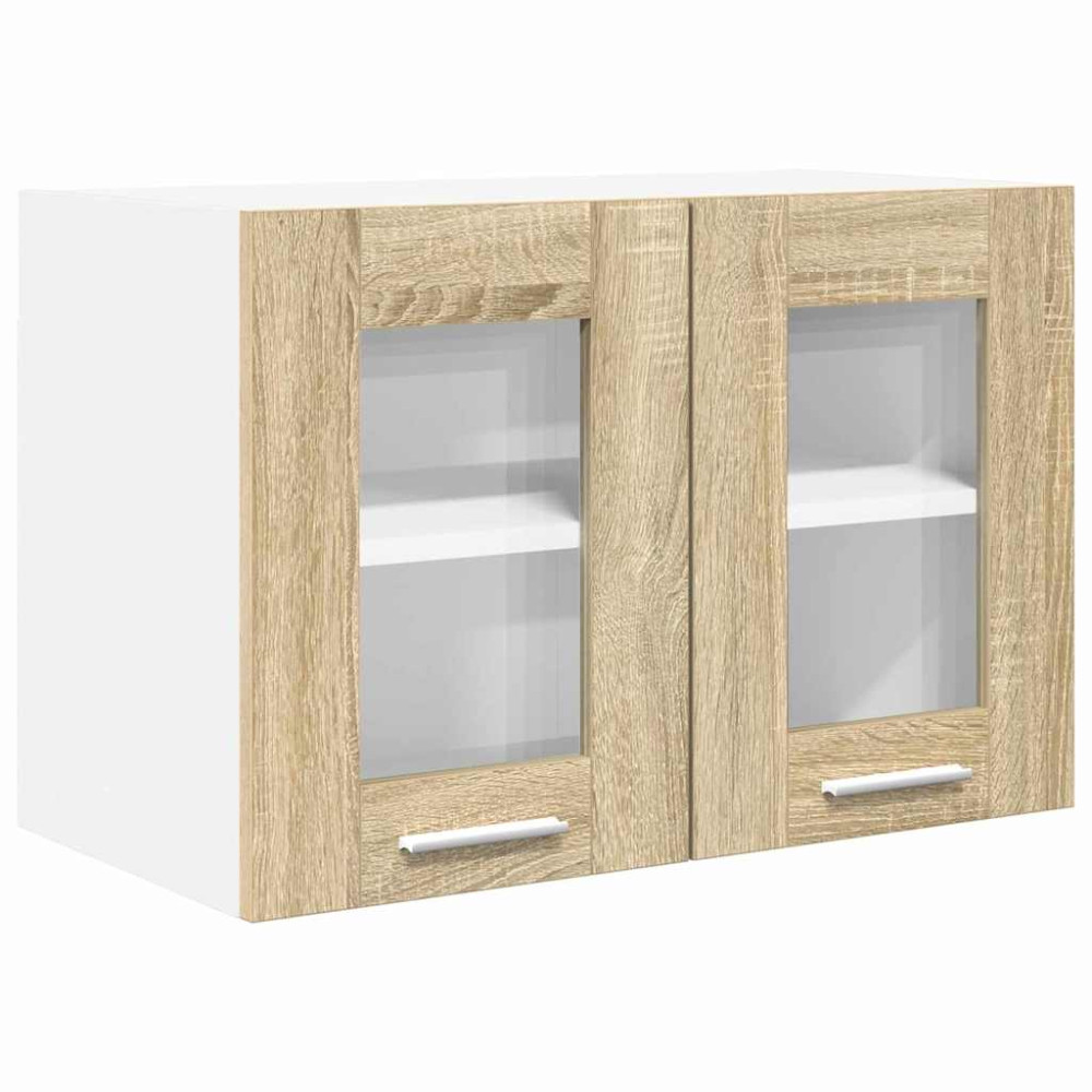 Produktbild för Hängande skåp 2 pcs Sonoma-ek 60 x 31 x 40 cm Konstruerat trä