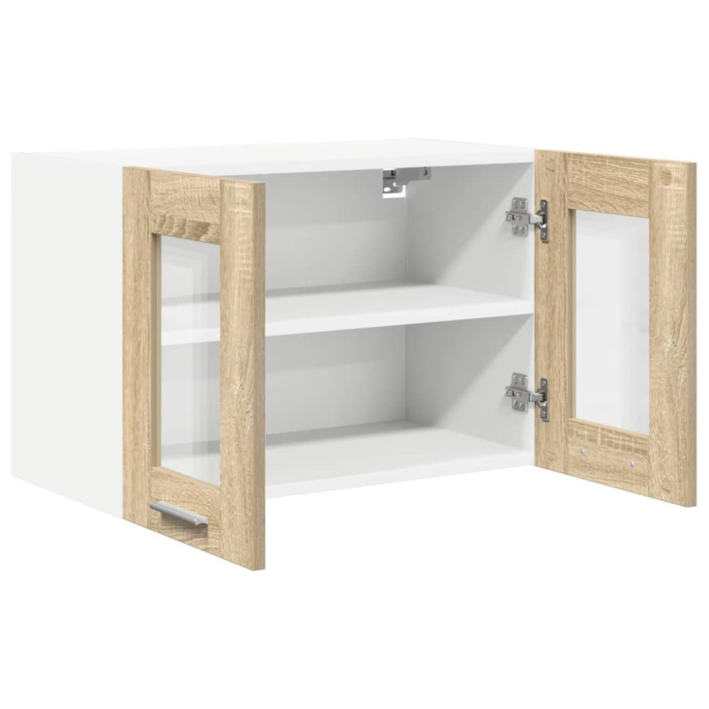 Produktbild för Hängande skåp 2 pcs Sonoma-ek 60 x 31 x 40 cm Konstruerat trä
