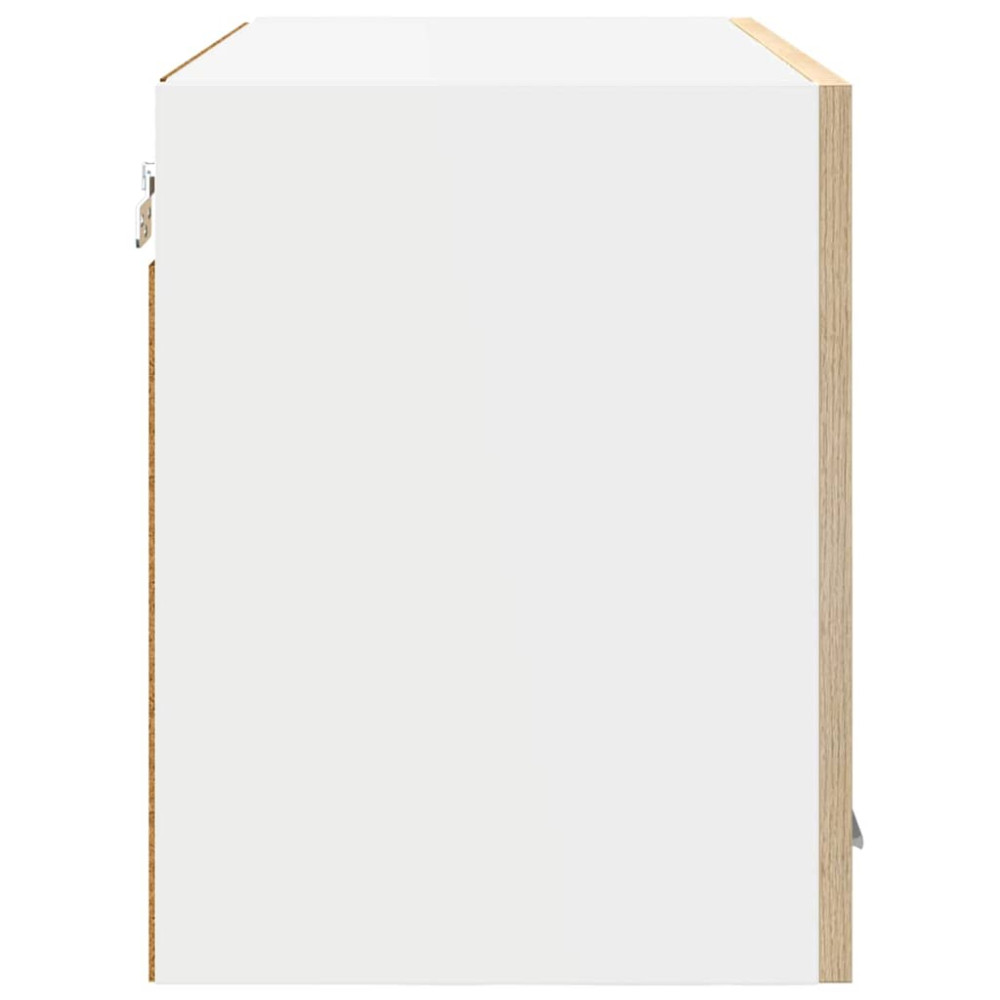 Produktbild för Hängande skåp 2 pcs Sonoma-ek 60 x 31 x 40 cm Konstruerat trä