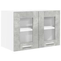 Produktbild för Hängande skåp 2 pcs Betonggrå 60 x 31 x 40 cm Konstruerat trä