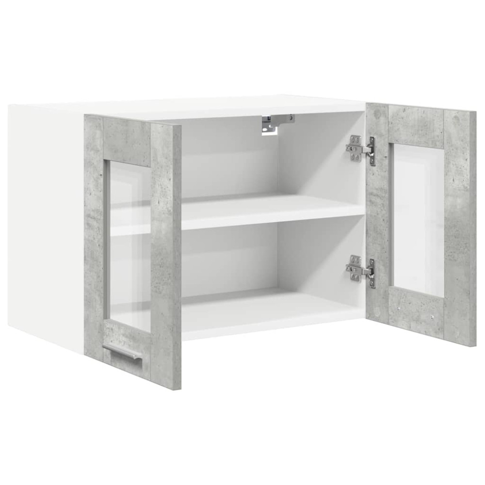 Produktbild för Hängande skåp 2 pcs Betonggrå 60 x 31 x 40 cm Konstruerat trä